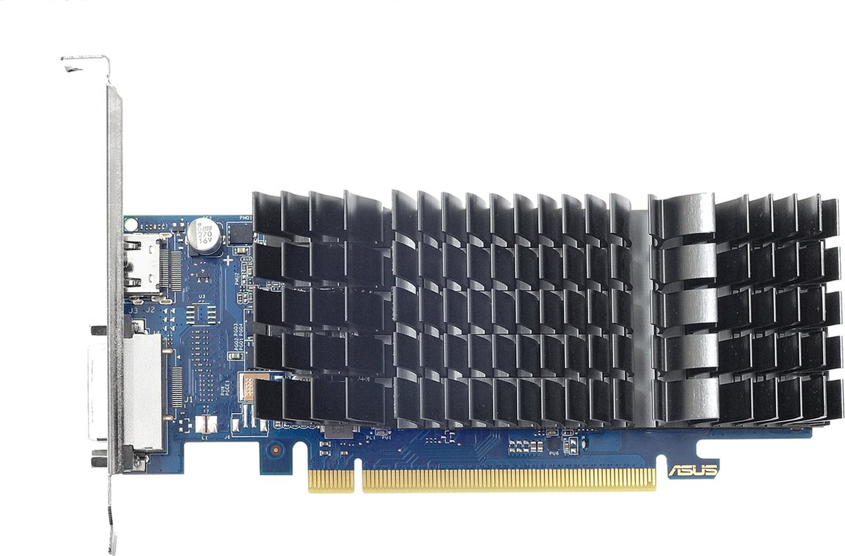ASUS GT1030-SL-2G-BRK - Grafische kaart - GF GT 1030 - 2 GB GDDR5 - PCIe 3.0 laag profiel - DVI, HDMI - zonder ventilator