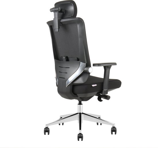 CityLine Luxe ergonomische bureaustoel met hoofdsteun - Maximaal instelbaar - Professionele kwaliteit - 4D armleuningen - Lendesteun - Ademend Mesh - Hoogwaardige schuimvulling zitting