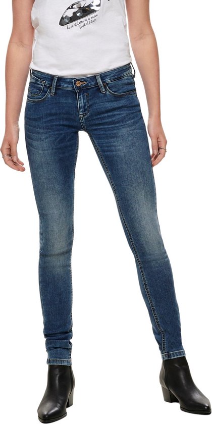 Only Dames Jeans ONLCORAL LIFE SL SK JNS BB CRYA041 skinny Fit Blauw 27W / 32L Volwassenen