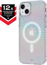 Tech21 Evo Clear - iPhone 15 Plus hoesje - Schokbestendig telefoonhoesje - Geschikt voor MagSafe - Holografisch Glitter - 3,6 meter valbestendig