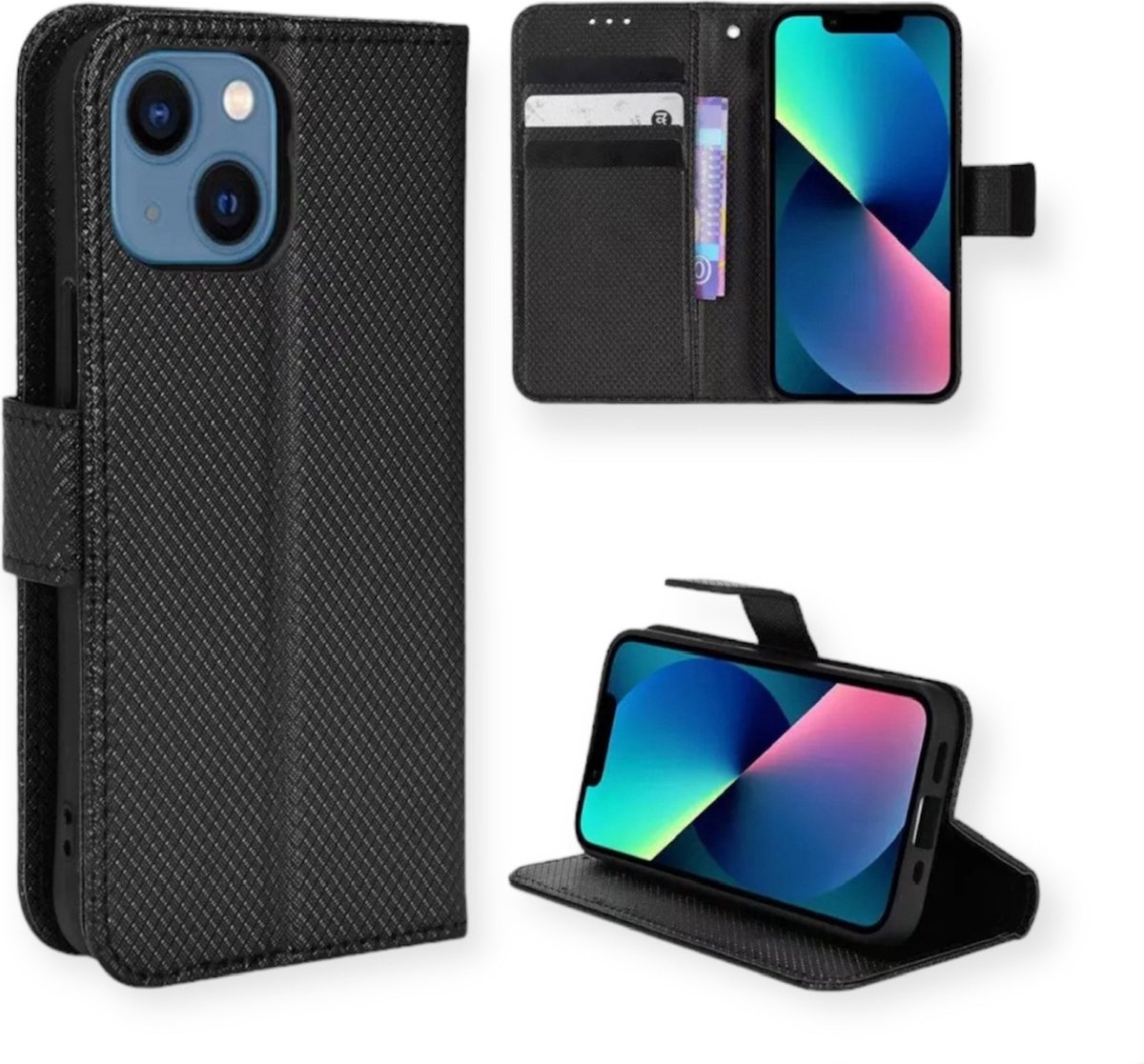 PU Wallet Premium - boekje - iPhone 14 - light blue