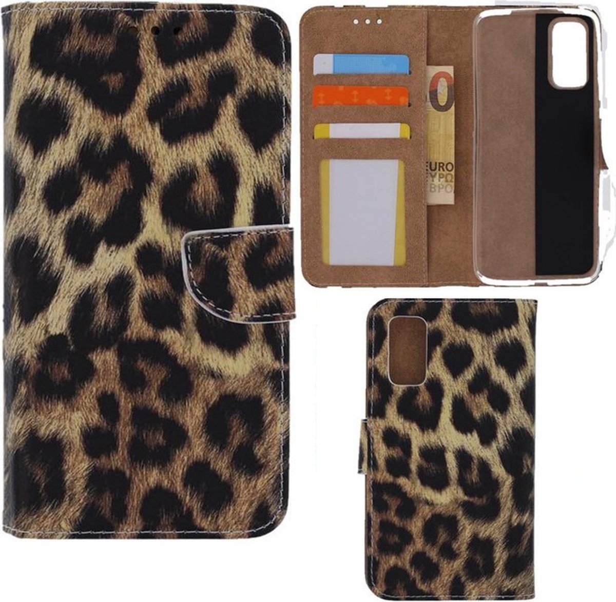 Portemonnee Book Case Hoesje Geschikt voor: Samsung Galaxy A32 4G - Luipaard Print