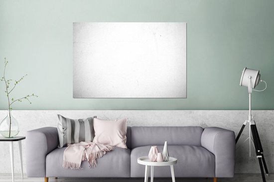 Décoration murale Métal - Peinture Aluminium Industrielle - Béton - Wit - Moderne - 120x80 cm - Dibond - Photo sur aluminium - Décoration murale industrielle - Pour le salon/chambre
