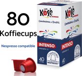Caffè Kosè by KIMBO - Intenso - Nespresso cups - 80 stuks - Napolitaanse gebrande koffie - Typische Zuid-Italiaanse koffie