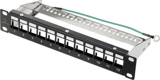 Digitus 10 Inch 8 Port CAT.5E UTP Patch Panel, 50 u (Mikron), Altın Kontak, Zırh