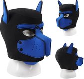 BDSM Dog-Puppy-Honden-Masker van neoprene kleur blauw-zwart