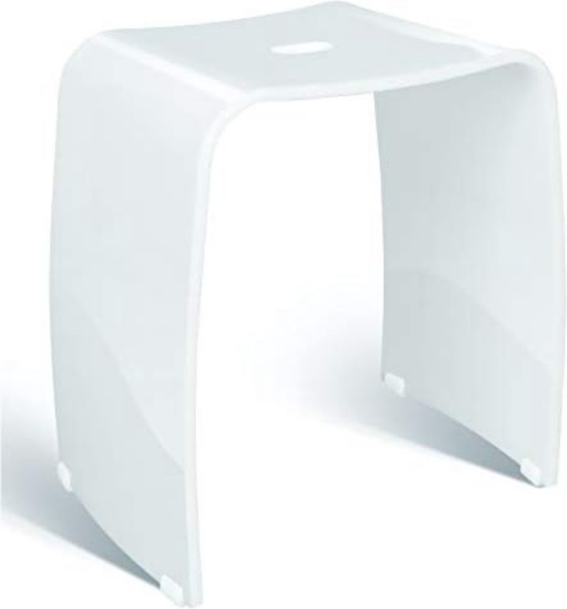 Badkruk - Badkamer kruk - Badkamerkruk - 27 x 43,5 x 45,5 cm - Wit