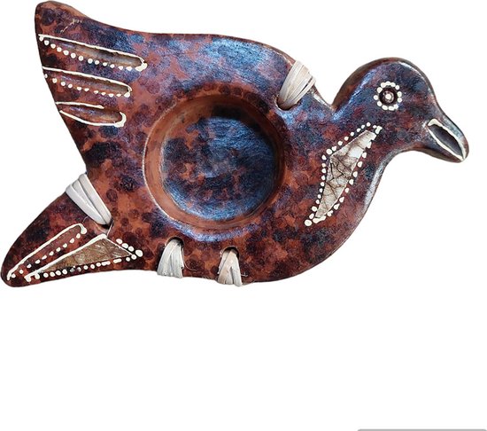 Floz Design natuurlijke materialen woonaccessoire - terracotta waxinelichthouder - huwelijksgescnenk - beeld duif - fairtrade
