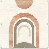 Tuindoek Design - Roze - Abstract - 100x100 cm