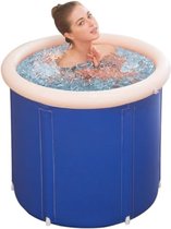 Ligbad opvouwbaar volwassenen - Opvouwbaar bad - Bath bucket - Ligbad vrijstaand - 75 x 80 x 75 cm - Blauw