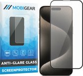 Mobigear Screenprotector geschikt voor Apple iPhone 15 Pro Max Glazen | Mobigear Premium Screenprotector Anti-Glare - Case Friendly - Zwart
