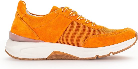 Gabor rollingsoft sensitive 46.897.31 - dames rollende wandelsneaker - oranje - (EU) (UK)
