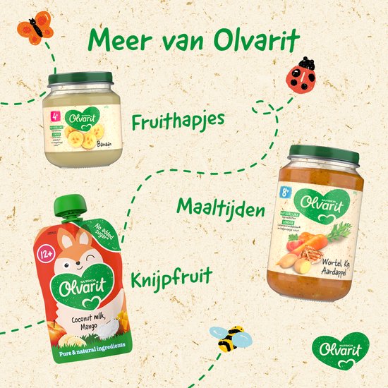 Olvarit Babymaaltijd 15+ Maanden - Wortel Kalfsvlees Aardappel - 6 x 250g van Olvarit — afbeelding 4