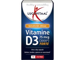 Lucovitaal Vitamine D3 75 microgram Voedingssupplement - 70 capsules