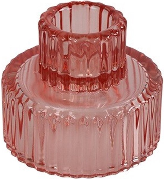 Countryfield waxine houder kandelaar glas rose DUETTE er zijn verschillende modellen
