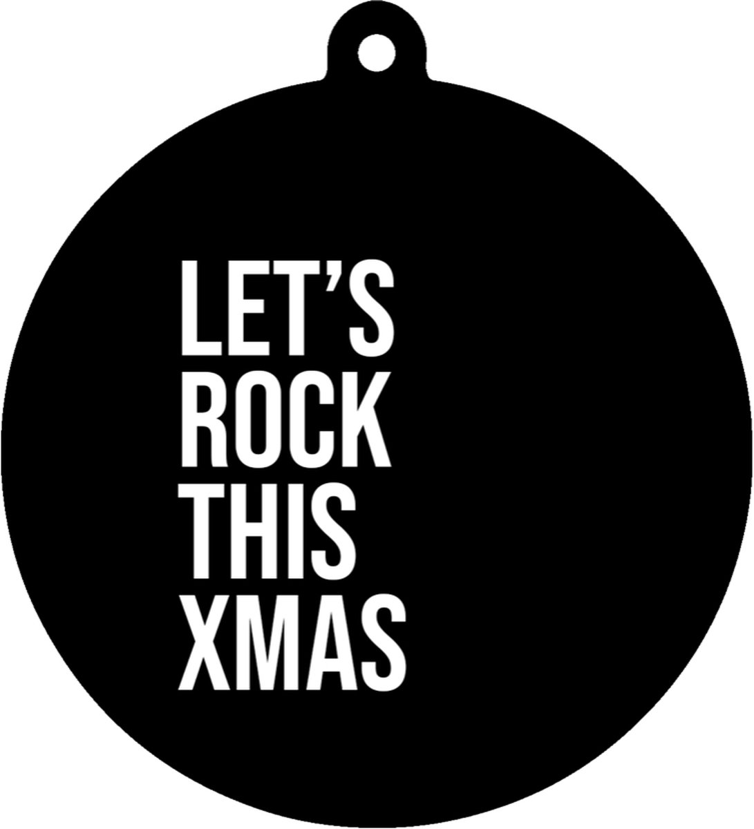 Label2X - Kersthanger Let's Rock This X-mas - Zwart - Kerstmis - Kersthanger - Kerst versiering - Kerst decoratie