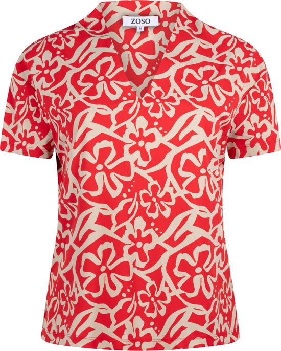 Zoso Blouse Cleo Printed Travel Blouse 241 Dames