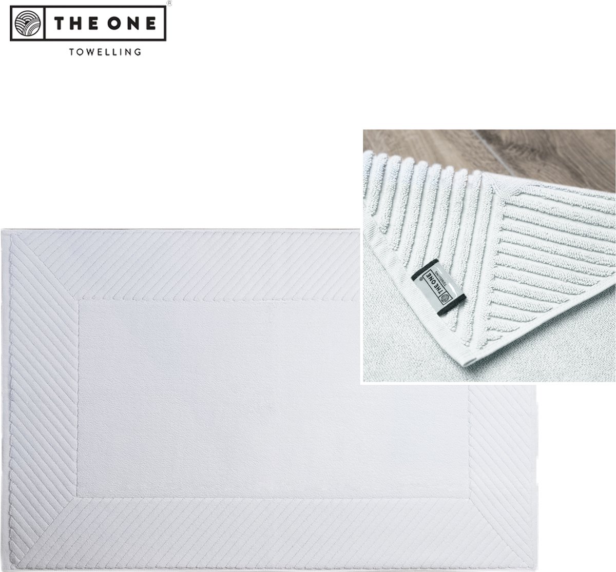 The One Towelling Badmat - Extra dikke Douchemat - 100% Zacht katoen - 50 x 80 cm - Velours - Wit