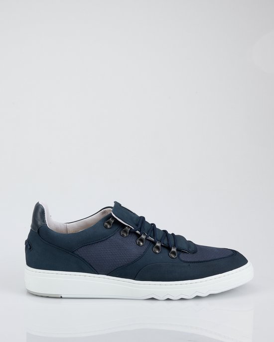 Floris van Bommel Heren Sneakers Sfm-10164 Nub Donkerblauw - Maat 44