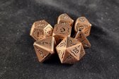 Ready Set Game | Copper Dragon - Metalen Dobbelsteenset - Koperen kleur - Solide Zink - Set van 7