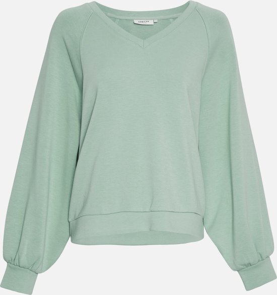MSCH Copenhagen Mschnelina Ima Q Raglan V Sweatershirt Truien & vesten Dames - Sweater - Hoodie - Vest- Groen - Maat L/XL
