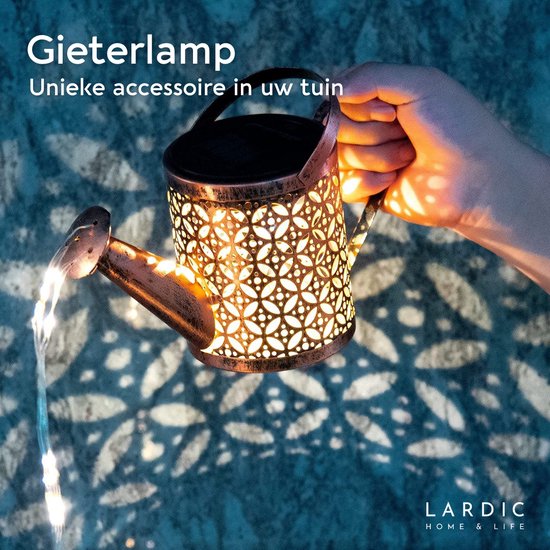 Lardic Solar Tuinlamp in Gietervorm - met grondspies en op zonneenergie
