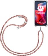 Telefoonkoord + Hoesje Geschikt voor Motorola Moto G24 - Lengte Verstelbaar - Telefoonketting - Shock Proof Case - Meerkleurig