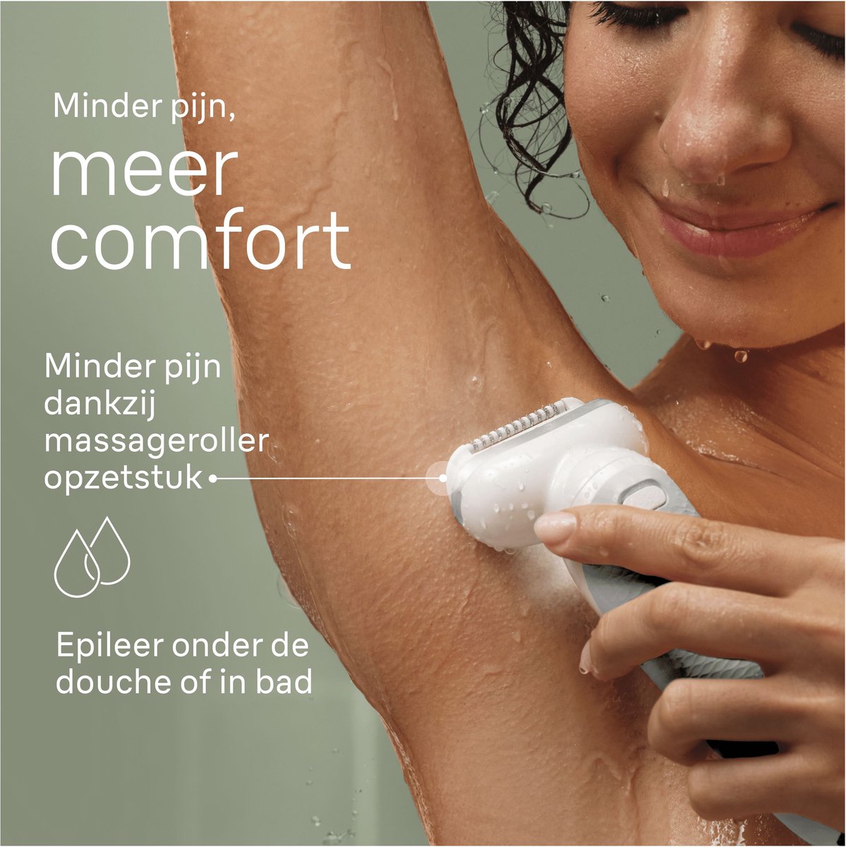 Braun Silk·épil 9 9-341 - Epilator met Ladyshave opzetstuk - Wit/Zilver thumbnail 4
