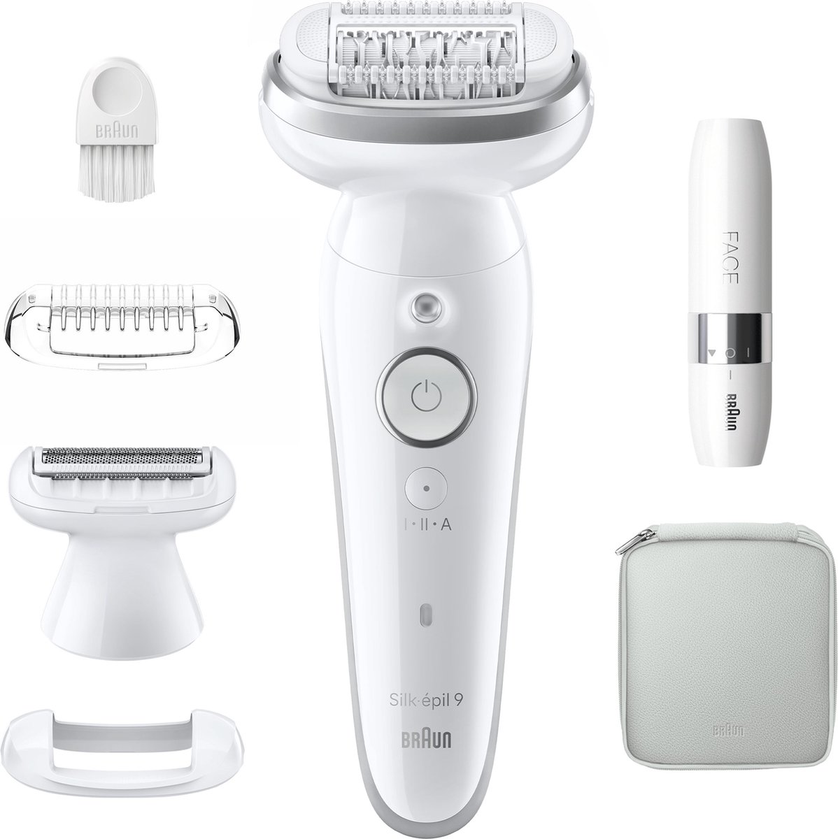 Braun Silk·épil 9 9-341 - Epilator met Ladyshave opzetstuk - Wit/Zilver thumbnail 2