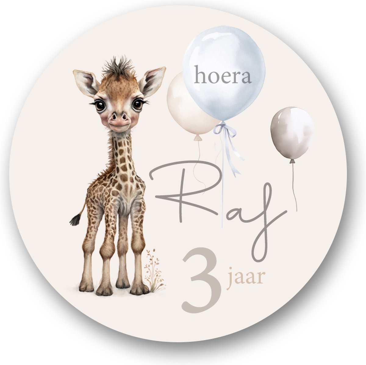 Traktatie Stickers Naam Leeftijd