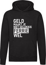 Geld maakt je niet gelukkig maar Ferrie wel Hoodie - geld - humor - grappig - relatie - liefde - money - unisex - trui - sweater - capuchon