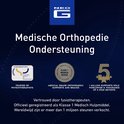 Logo Neo G en tekst over medische orthopedische ondersteuning, vertrouwd door fysiotherapeuten en als klasse 1 medisch hulpmiddel geregistreerd.