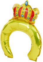 Avec folieballon diadeem - haarband - haar accessoire - feest - themafeest - prins - kroon - koning - koningsdag