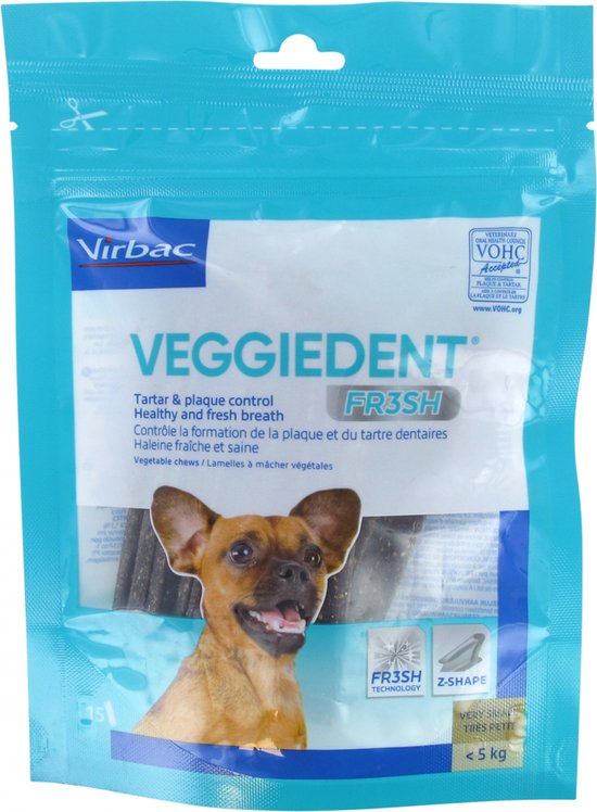 Virbac Veggiedent Kauwstrips XS <5 kg 15 stuks