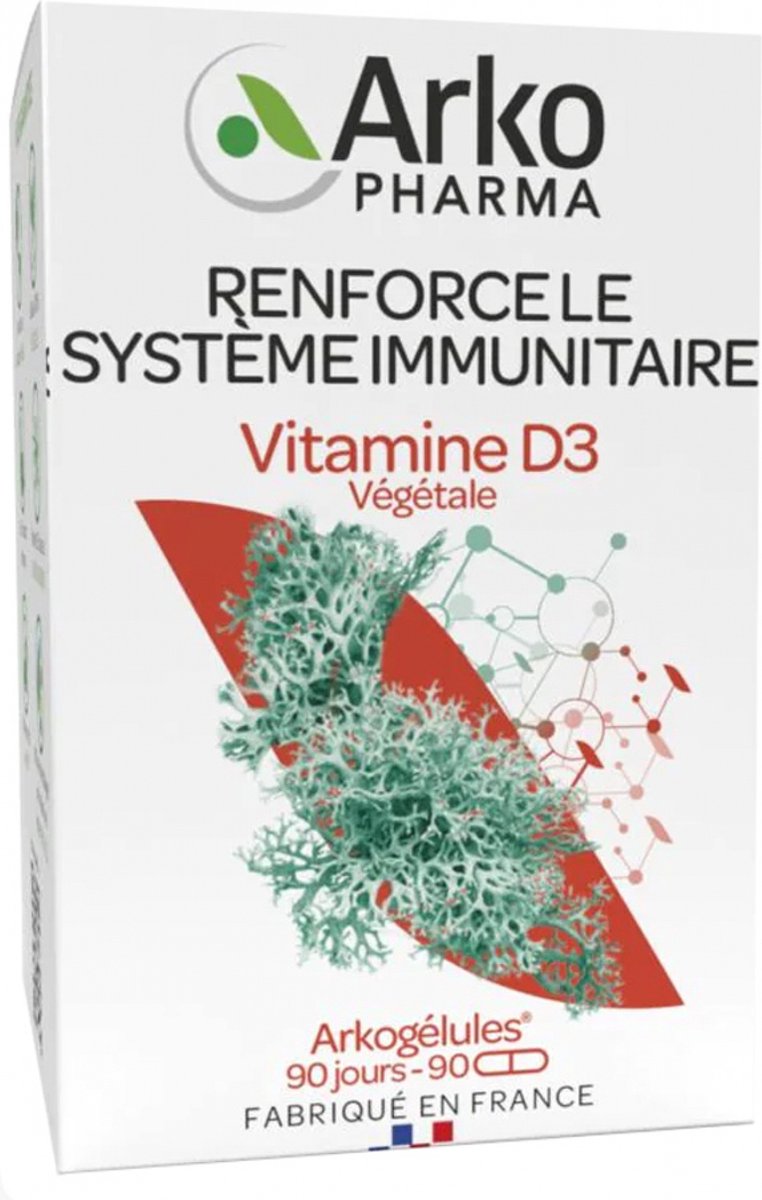 Arkopharma Arkogélules Vitamine D3 Végétale 90 Gélules