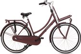 Vélo de transport Popal Daily Dutch Basic+ N3 - Vélo de ville - Femme - 53 centimètres - Chêne Rouge
