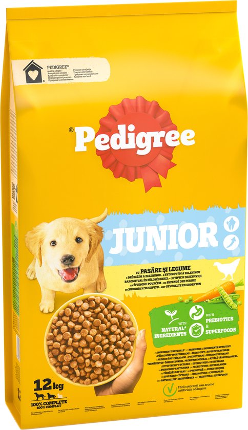 Pedigree Hondenbrokken - Junior - Gevogelte en Groenten - 12kg
