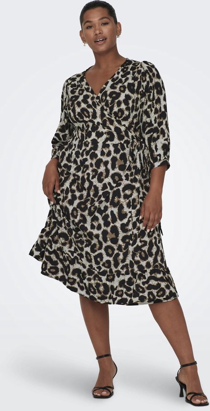ONLY CARMAKOMA CARLIVIA ROBE MIDI PORTEFEUILLE 3 4 WVN NOOS Robe Femme Taille 54 bol