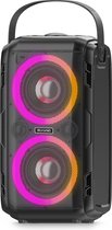 Auronic Partybox - Bluetooth - Party Speaker - Muziek box - Discolichten - USB, AUX en SD-kaart Aansluiting - Zwart