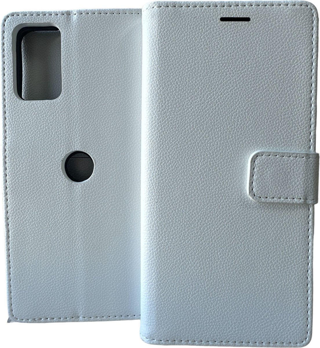 Portemonnee Bookcase Hoesje Geschikt voor: Motorola Moto G62 5G - Wit