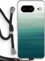 Case Company® - Hoesje met koord geschikt voor Google Pixel 8 hoesje met Koord - Ocean - Telefoonhoesje met Zwart Koord - Bescherming aan alle Kanten en Over de Schermrand