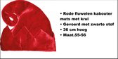 Luxe Kaboutermuts rood met krul mt.55-56 - Dwerg elf thema feest carnval optocht sprookje thema