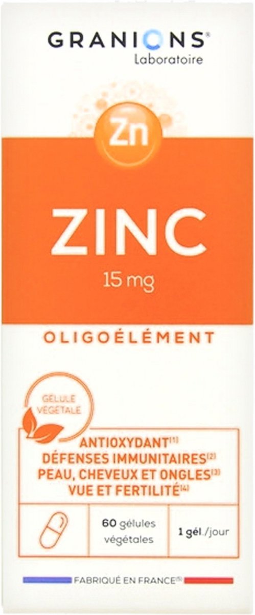 Goedkoopste Granions Zink 15 mg 60 Capsules