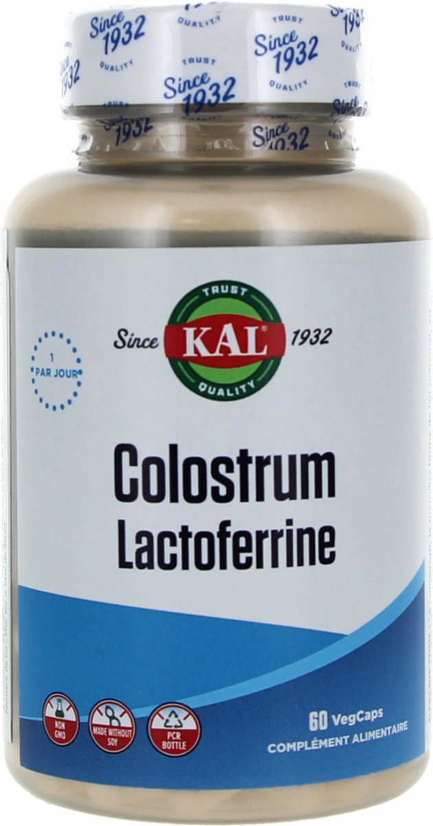 Kal Colostrum Lactoferrine 60 Plantaardige Capsules