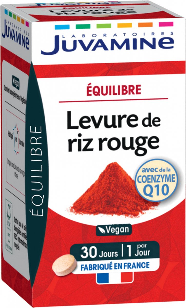 Juvamine Rode Rijstgist Co-enzym Q10 30 Tabletten