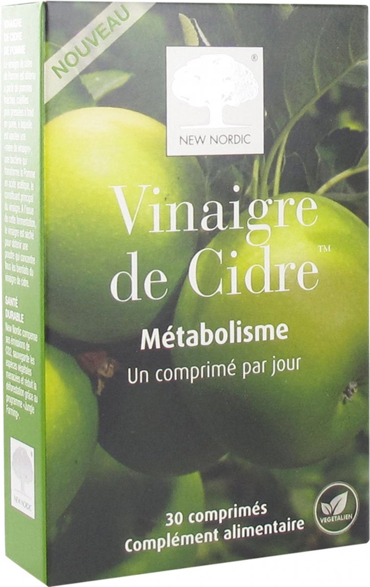 Goedkoopste New Nordic Cider Vinegar Metabolism 30 Tabletten