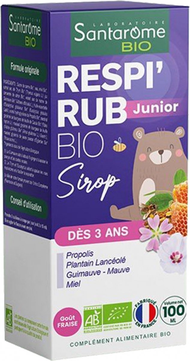 Goedkoopste Santarome Respi'Rub Junior Biologische Stroop 100 ml