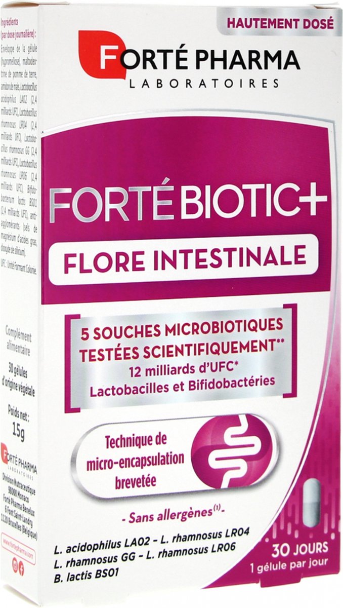 Goedkoopste Forté Pharma FortéBiotic Intestinal Flora 30 Capsules