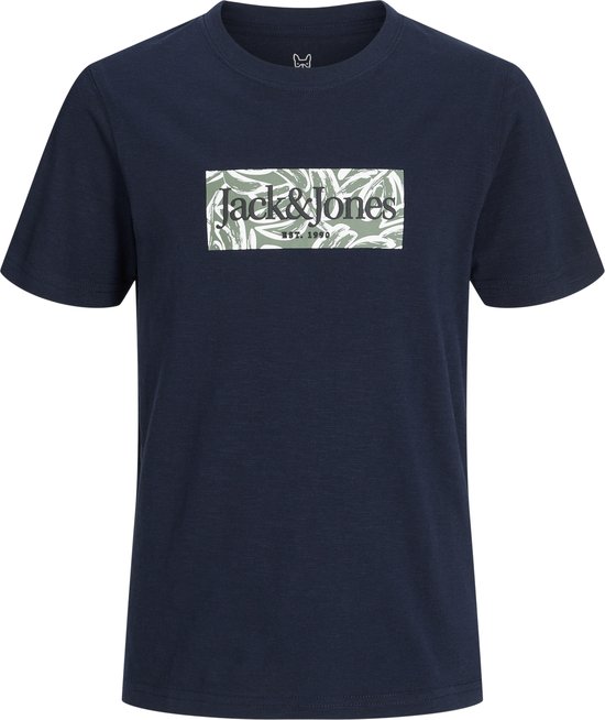 Jack & Jones t-shirt jongens - donkerblauw - JORlafayette - maat 128