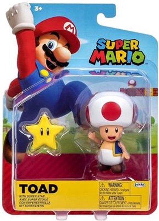Super Mario Action Figure Toad - 10 cm